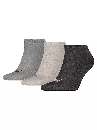 PUMA | Sneakersocken 3-er Pkg.  "Invisible" anthra grey mel | 